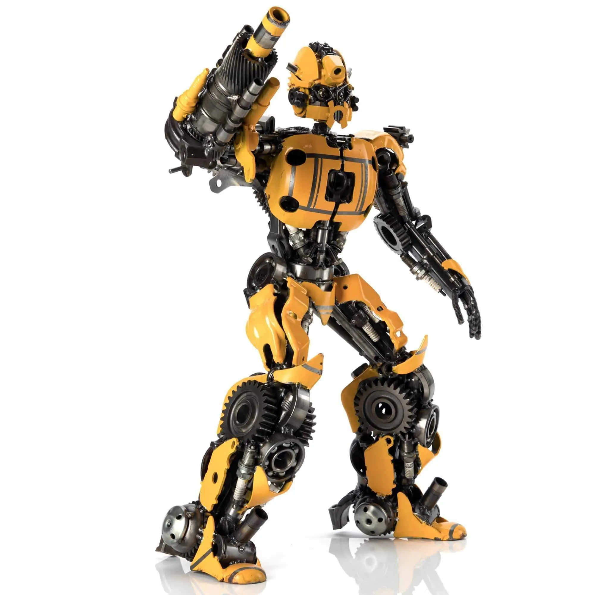 22" Bumblebee Inspired Recycled Metal Sculpture
