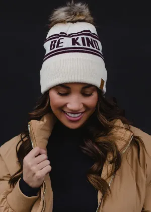 Be Kind Beanie In Beige FINAL SALE