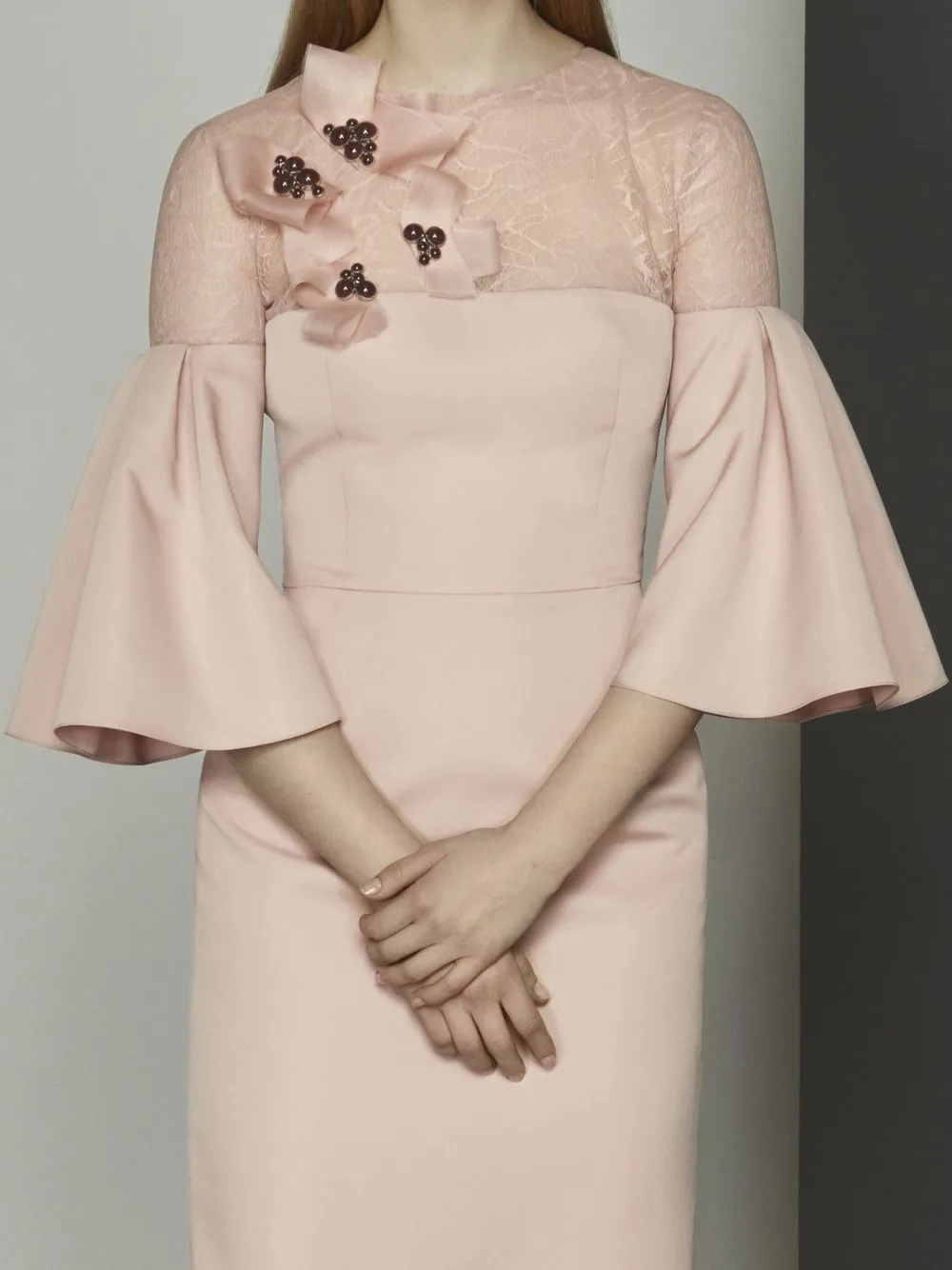 Embellished Pleated Dress