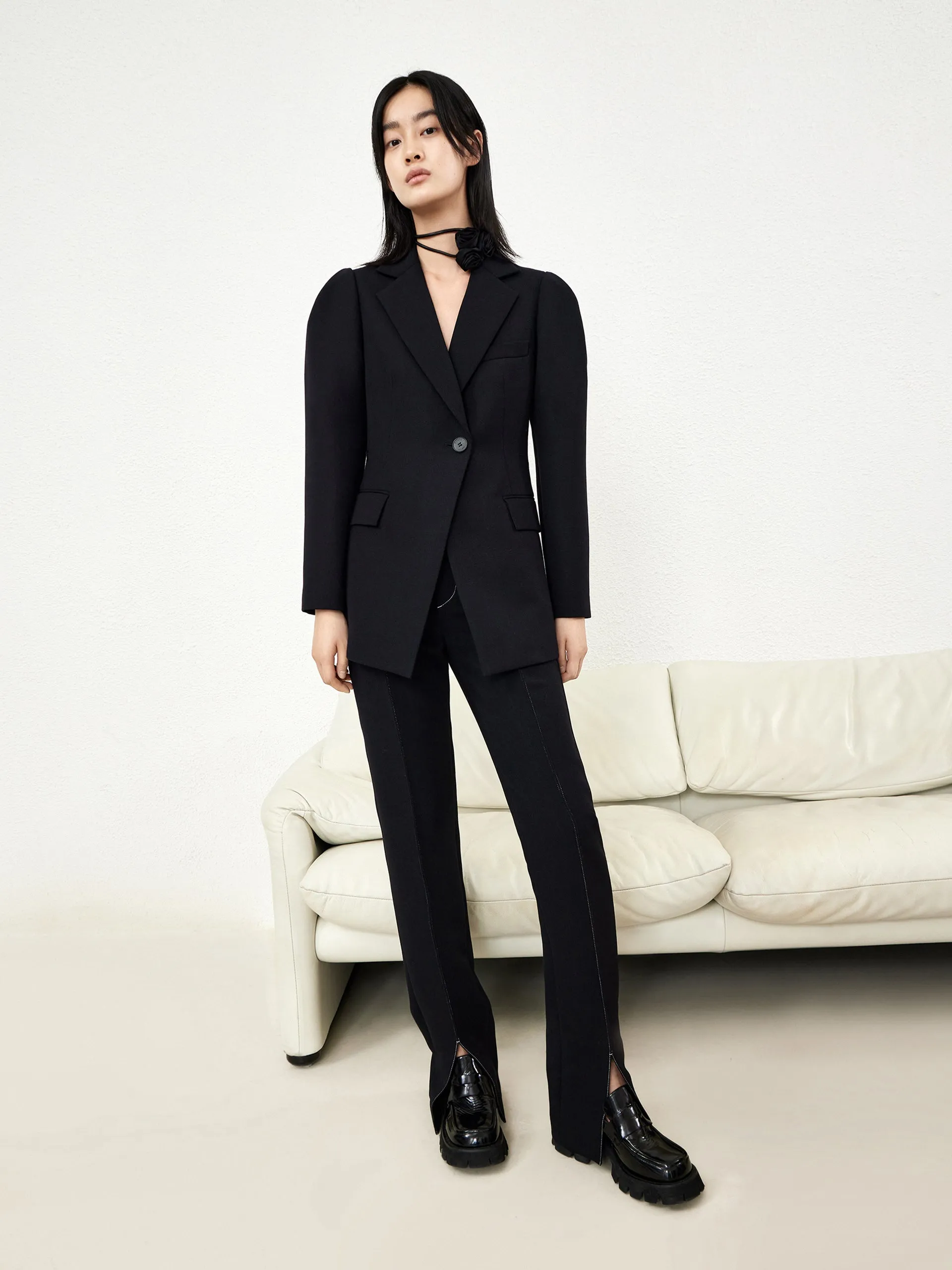 Front Slit Flared Pants