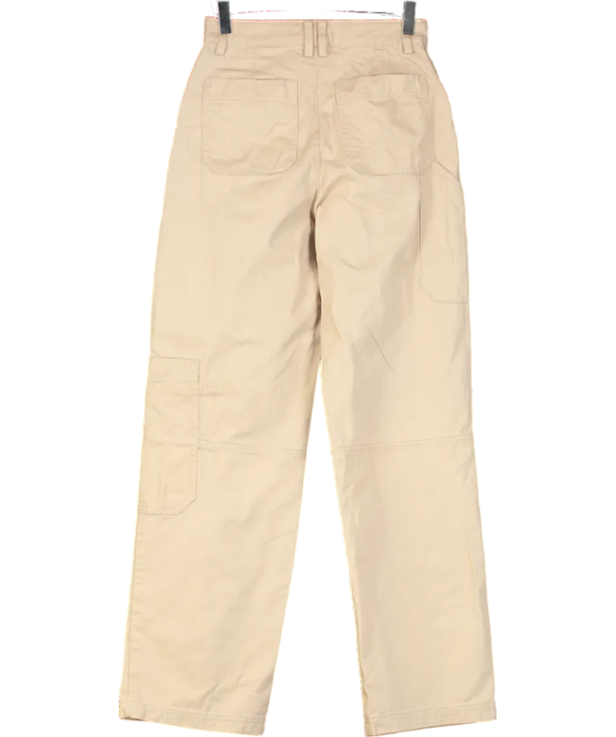 H&M Beige Zip Pocket Jeans UK 6