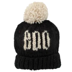 Huggalugs - BOO Handknit Beanie in Black