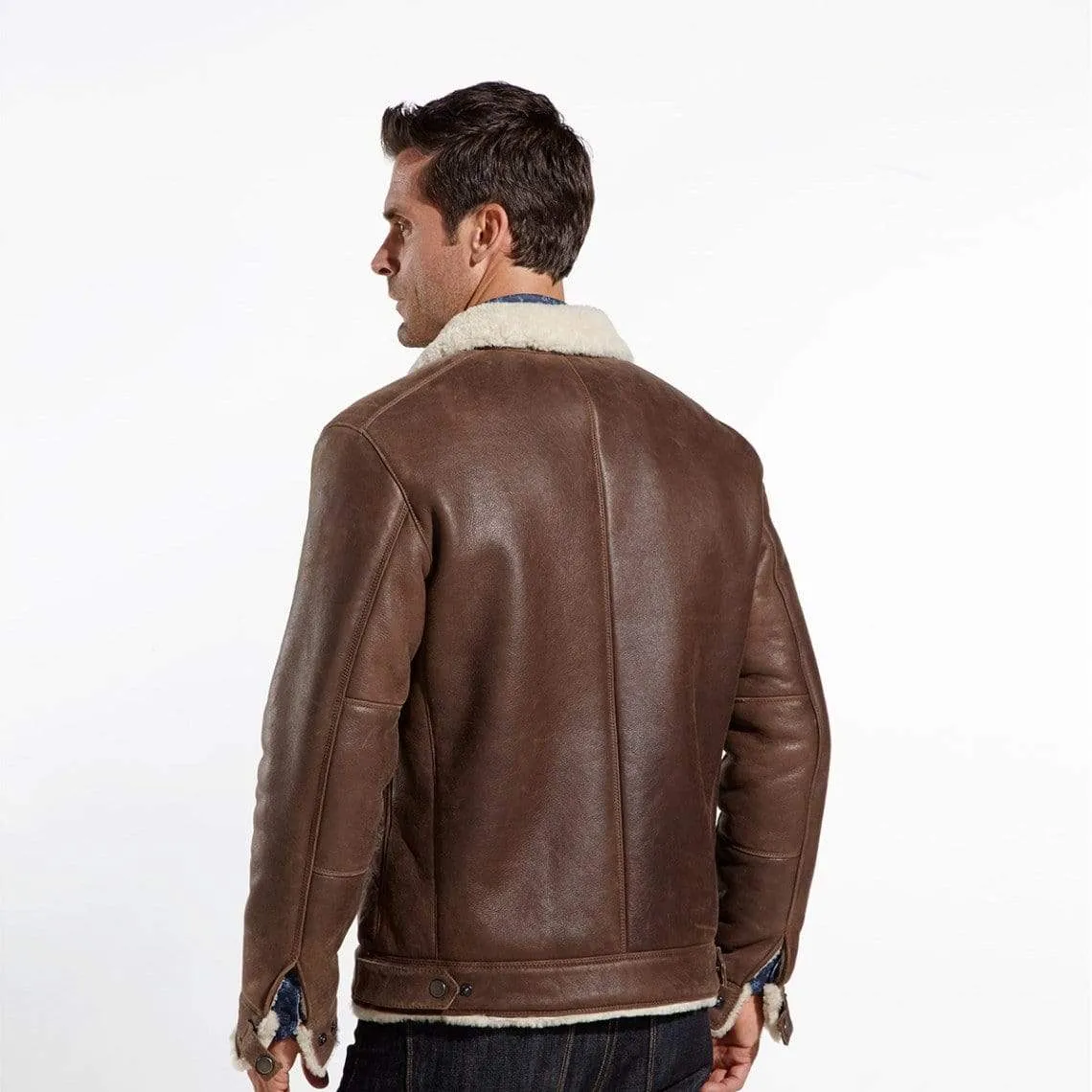 Leather flight jacket | full shearling