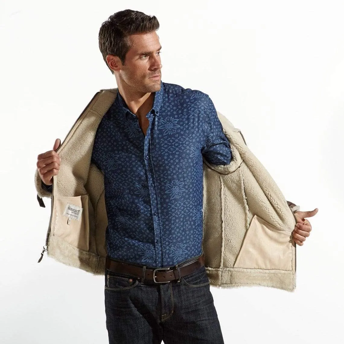 Leather flight jacket | full shearling