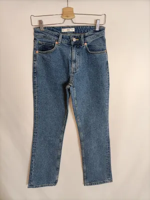 MANGO. Pantalón recto denim T.36