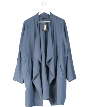 New Look Blue Plus Drawstring Waist Open Shacket UK 22