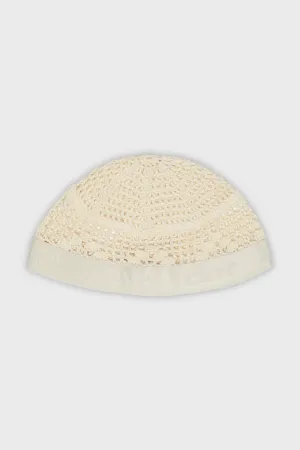 Pearled Ivory Cotton Kuwaiti Kufi
