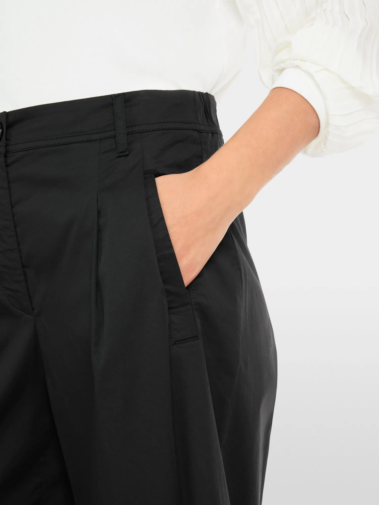 Wide Leg Crop Pant - Black